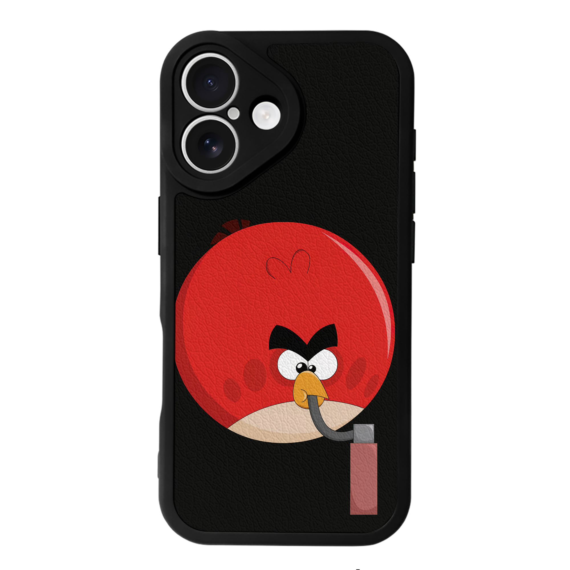 （画像用） Angry Birds アングリーバード 【iPhone 16シリーズ対応】シリコンスマホケース（レザー調） 材質：シリコン